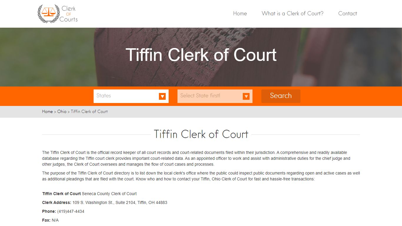 Tiffin Clerk of Court